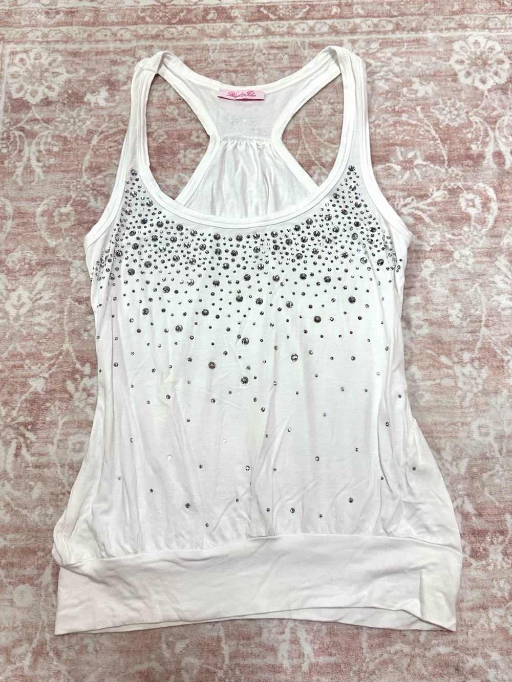 Blugirl Folies 💎 Y2K Vintage Crystal Embellished Tank Top - Picture 4 of 14